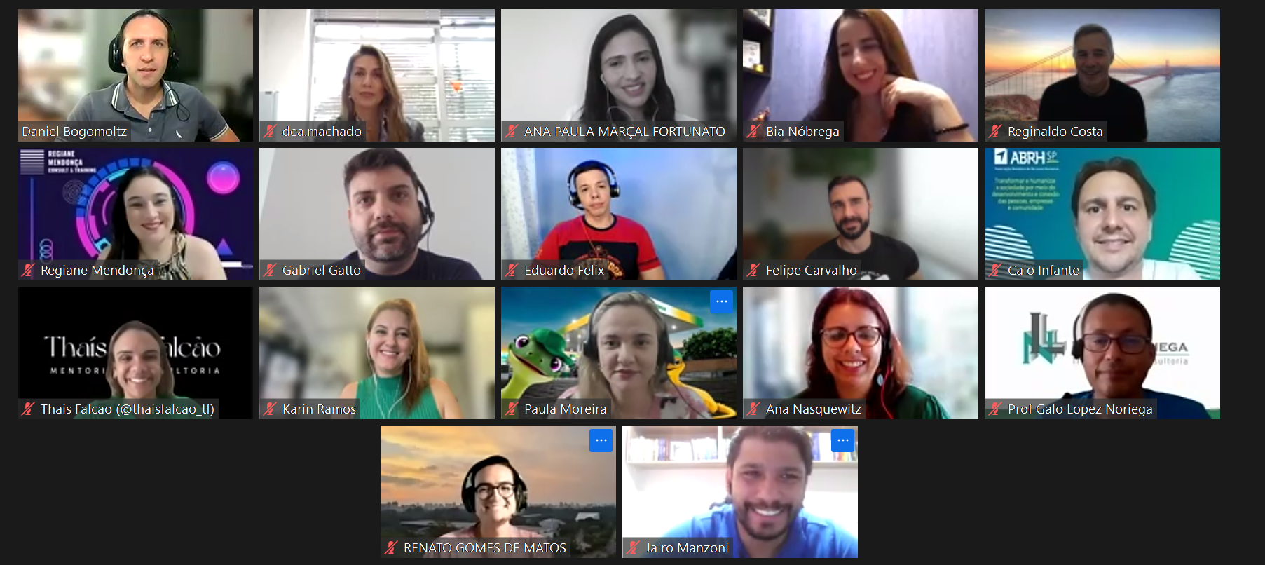 Encontro virtual HR influencers Brasil